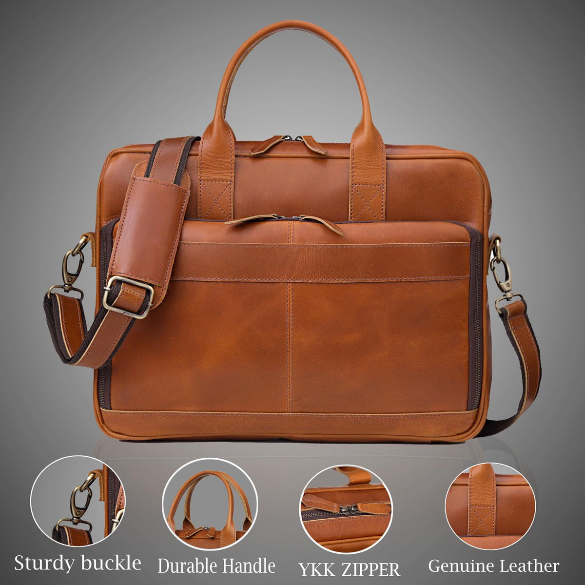 Leather Briefcase Bag F53753