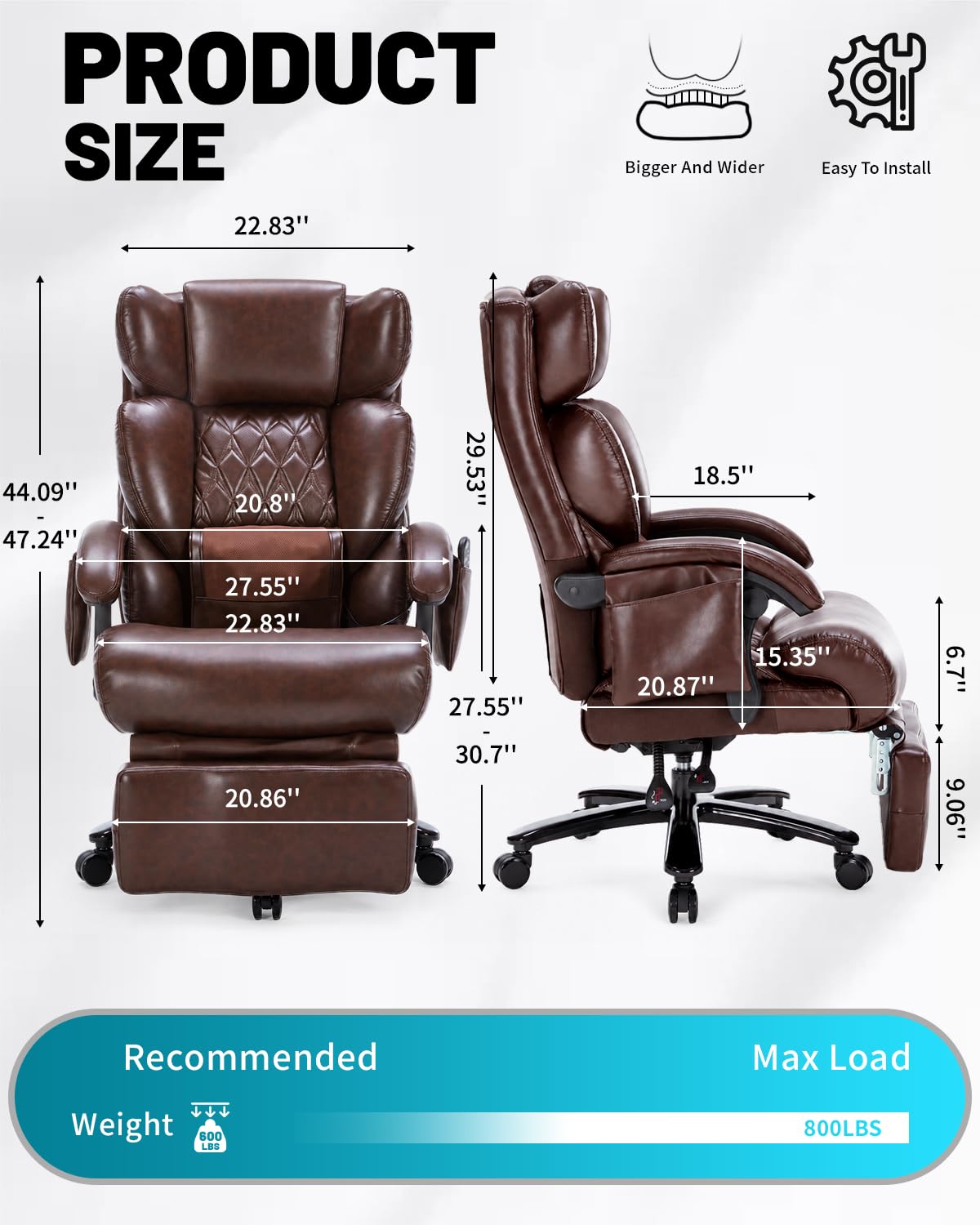 Massage Office Chair with Foot Rest A61138