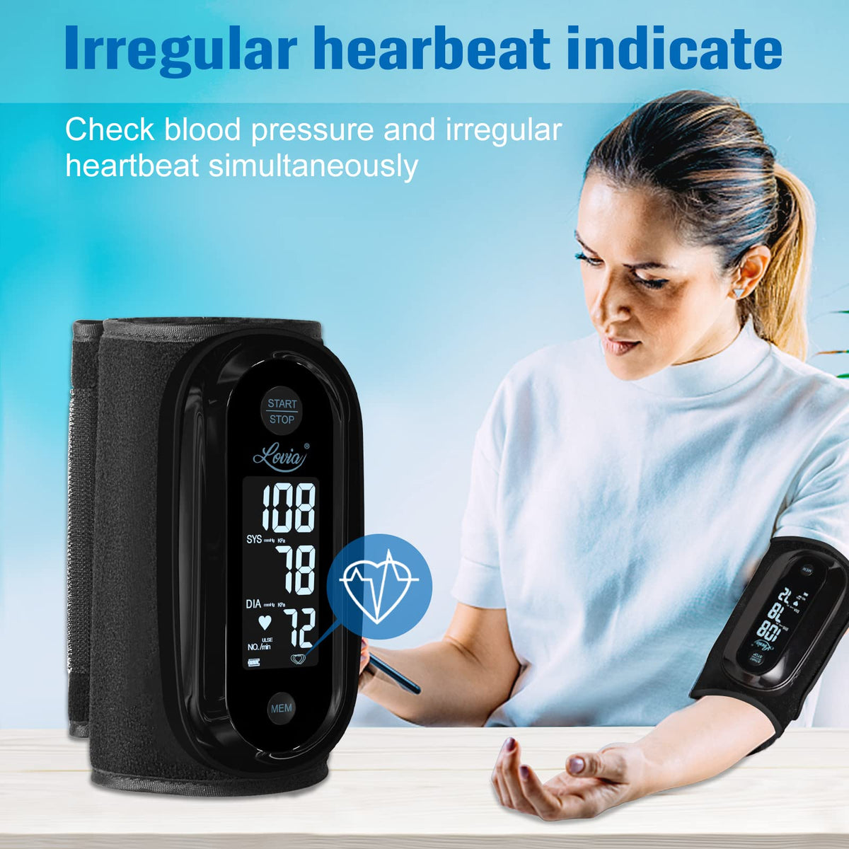 Upper Arm Blood Pressure Monitor with 9-14 Inch Cuff Y665073