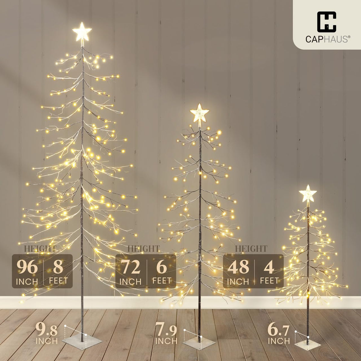 8 Ft Pre-Lit Twinkling Christmas Tree with Lights C7074