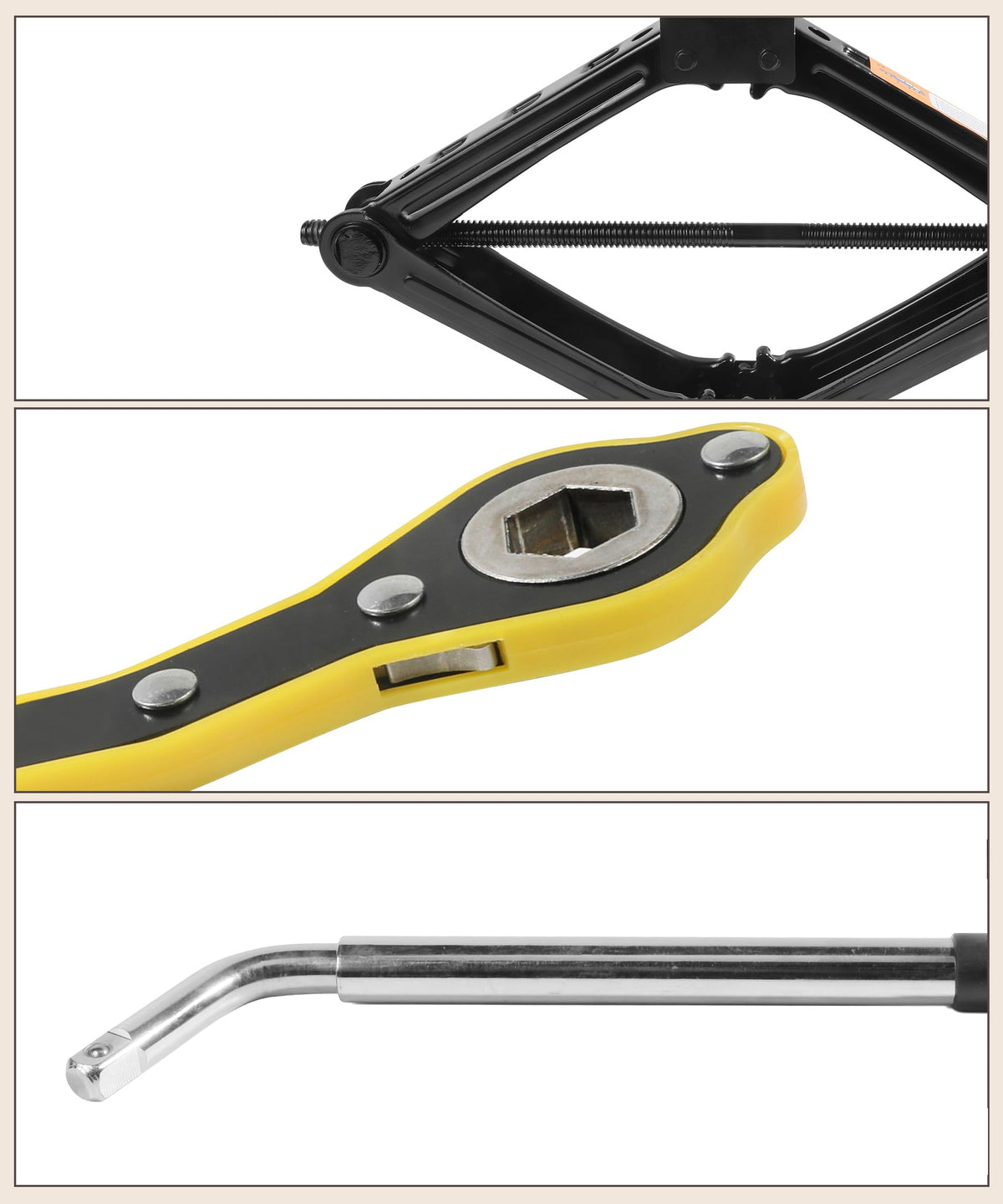 2 Ton Scissor Jack Lift with Lug Wrench E9545