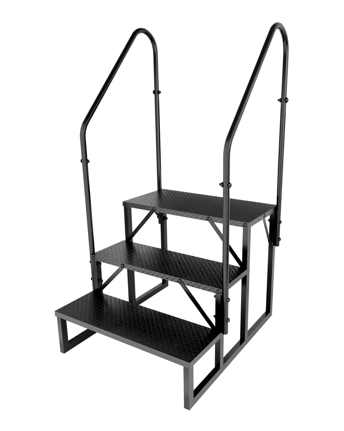 3 Step RV Steps with 2 Handrails C439154