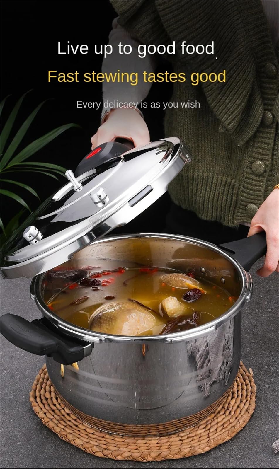 Stainless Steel 3L Induction Compatible Stove Top Pressure Cooker S747587