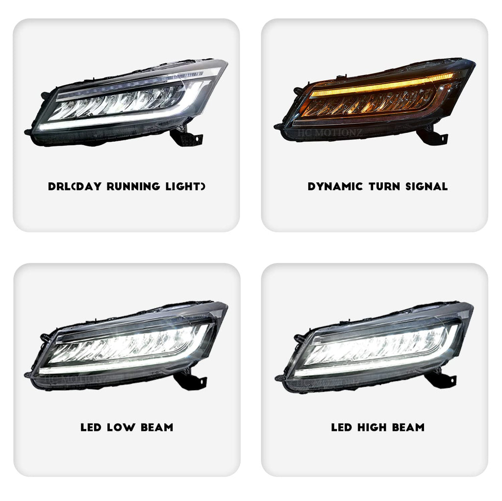 Headlights For Honda Accord 2008-2012, Driver and Passenger Side (Pair) F450338
