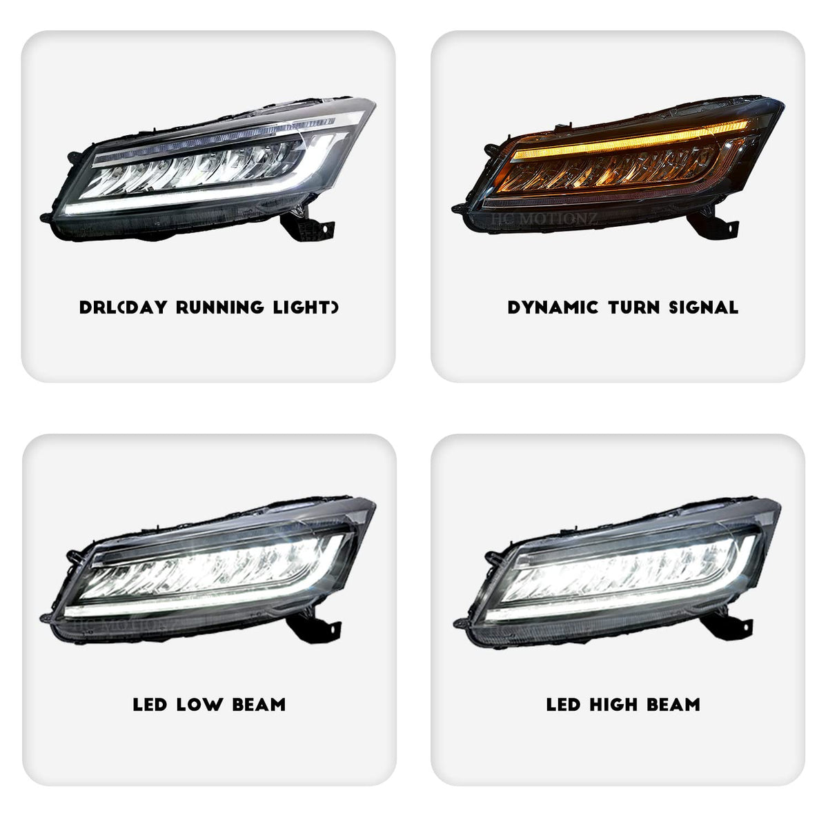 Headlights For Honda Accord 2008-2012, Driver and Passenger Side (Pair) F450338