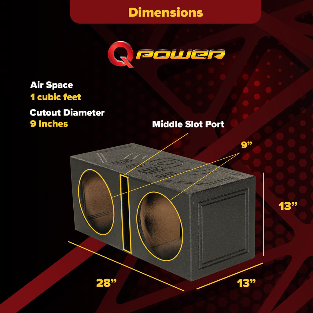 Dual 10 Inch Vented Port Subwoofer Box S8111