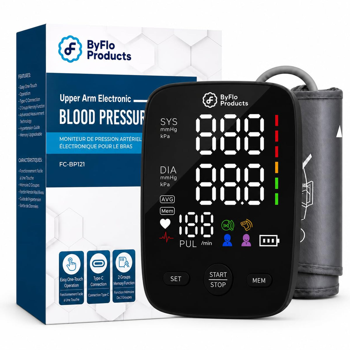 Blood Pressure Monitor Arm Cuff USB-C O680