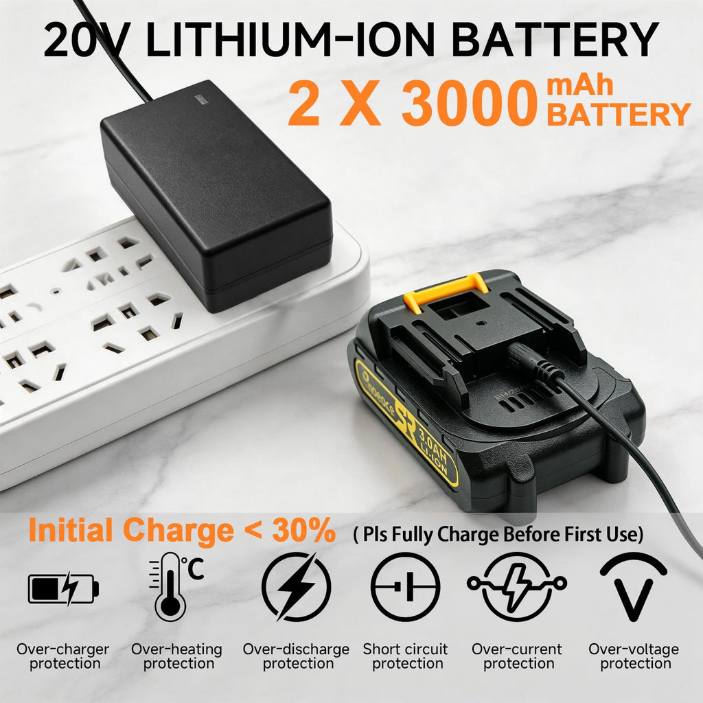 Cordless 20V Power Drill 3/8-Inch Keyless Chuck I21670