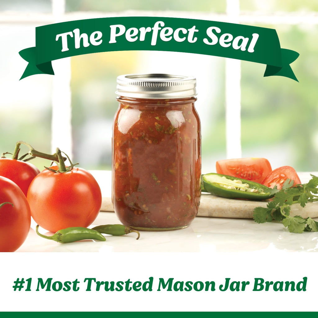 Regular Mouth Pint Glass Mason Jars, 16oz, 8-Count Q5952