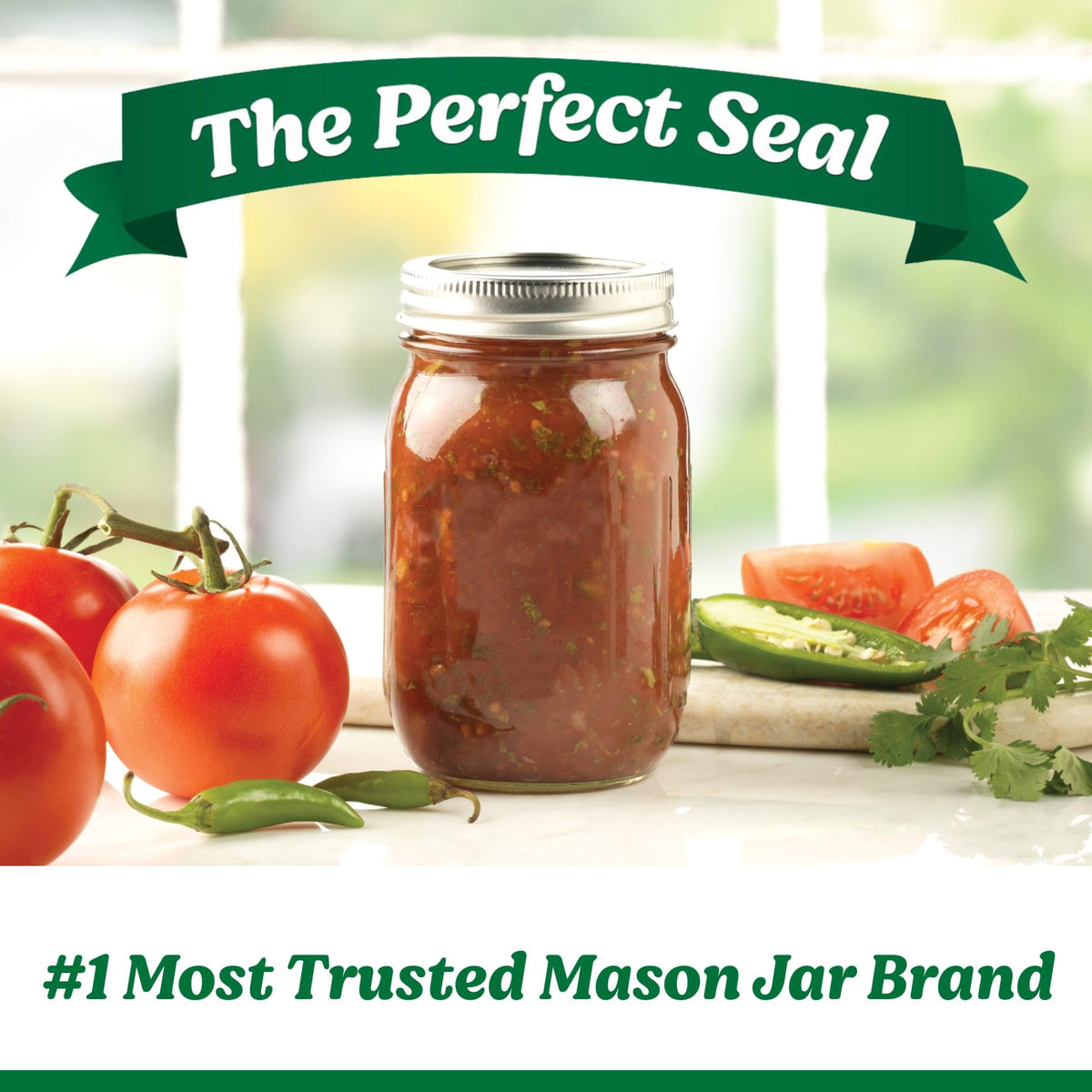 Regular Mouth Pint Glass Mason Jars, 16oz, 8-Count Q5952