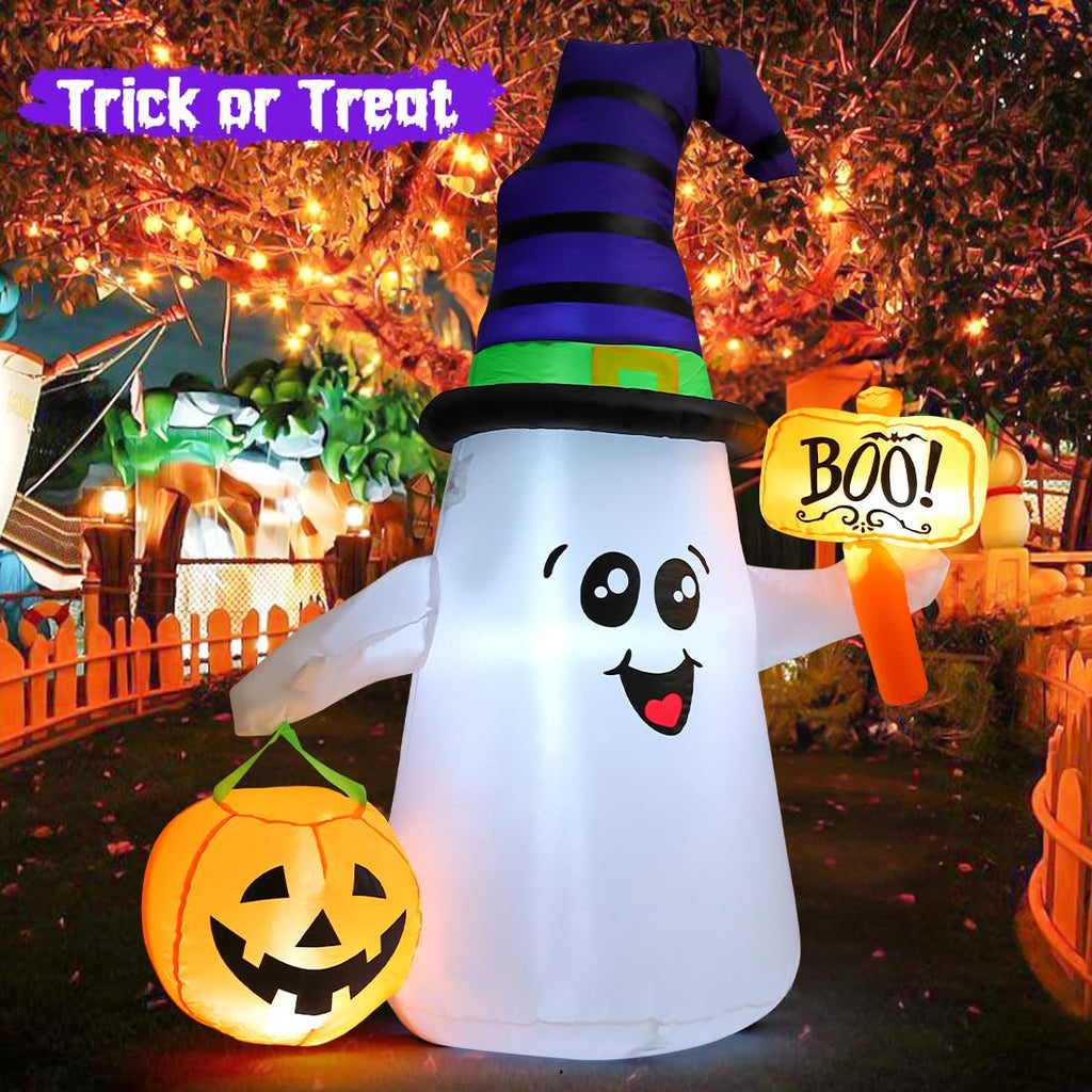 5 FT Halloween Inflatables Ghost with Built-in LEDs W441181