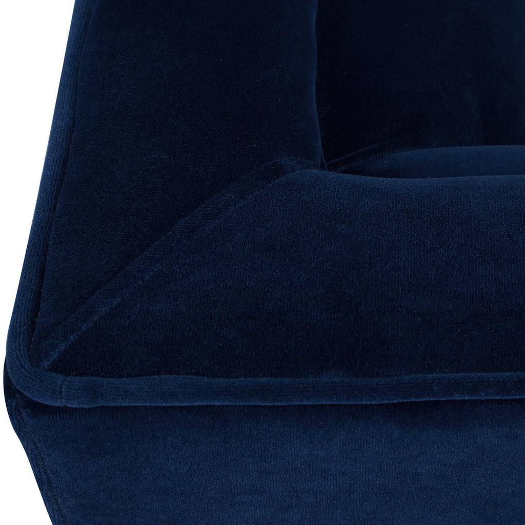 84" Navy Blue Velvet Tufted Sofa K483172