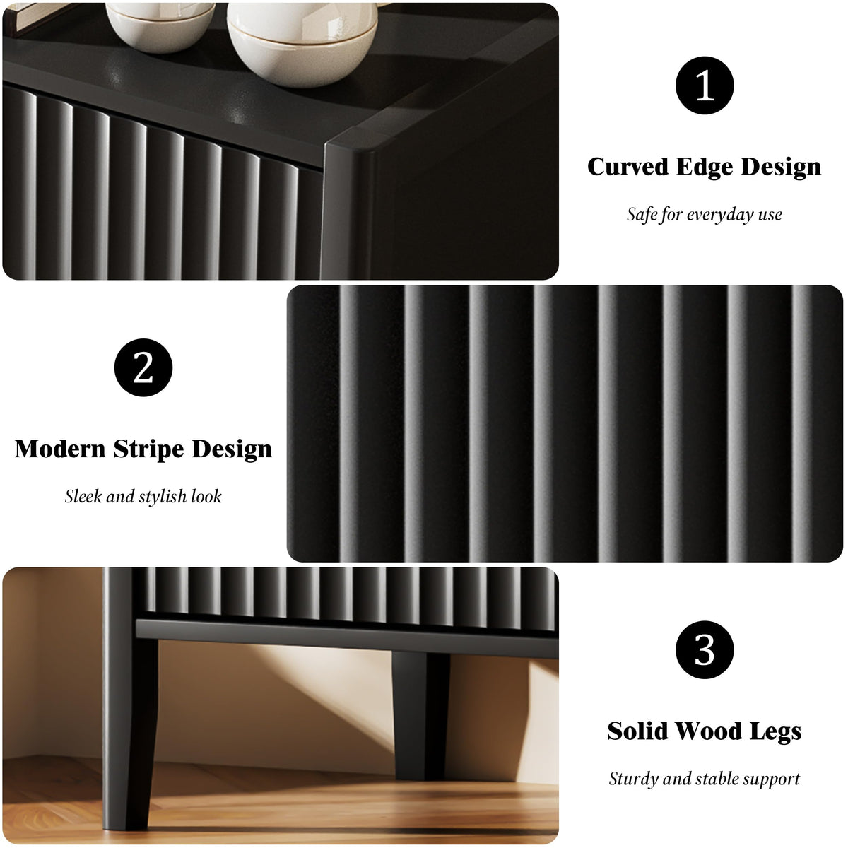 Black 4 Drawer Dresser C717062