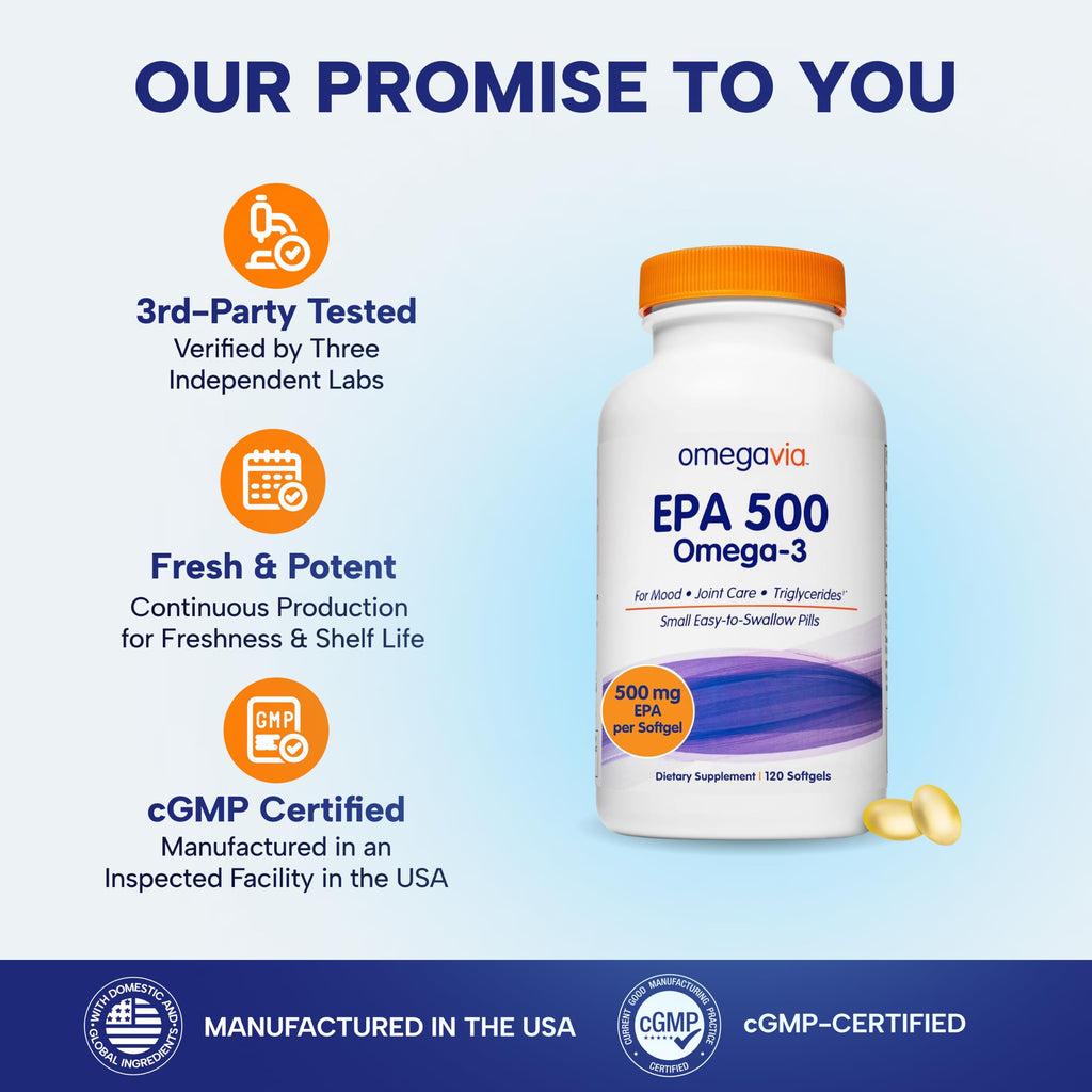 500 mg EPA Omega-3 Fish Oil Softgels, Pack of 2 G13040