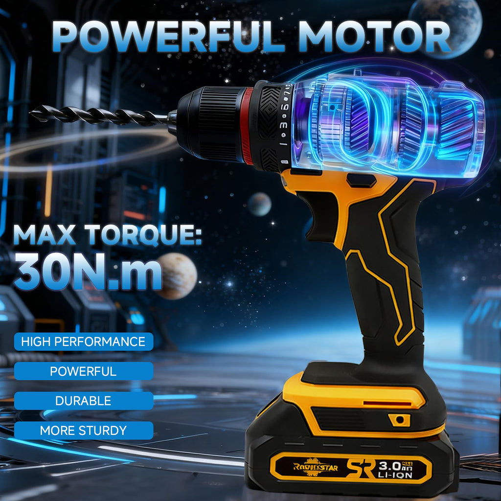 Cordless 20V Power Drill 3/8-Inch Keyless Chuck I21670