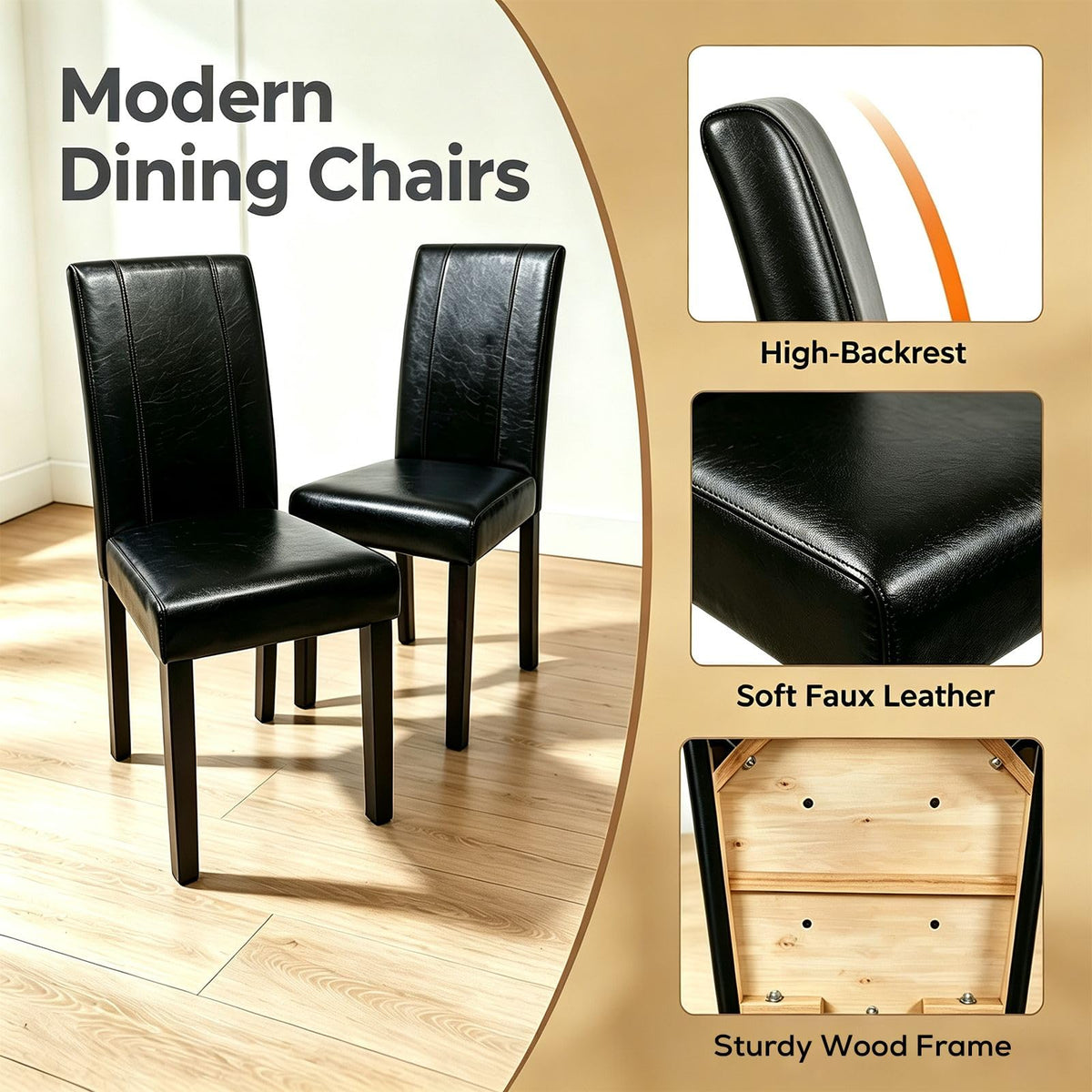 Upholstered Dining Chairs Set of 6 V651863