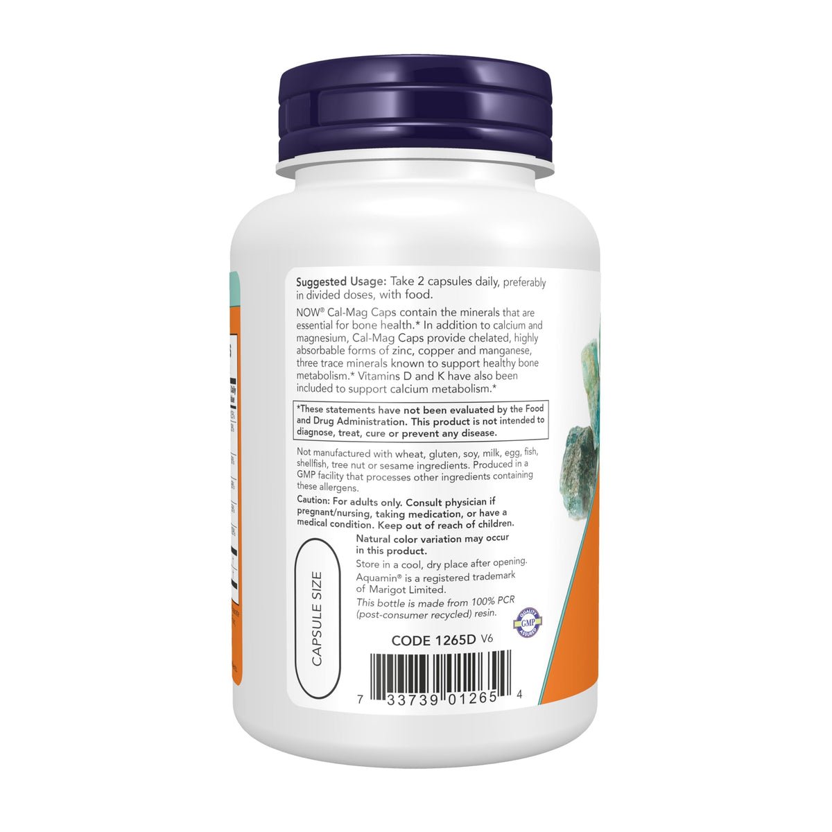 Cal-Mag Caps with Vitamin D and Minerals, 120 Veg Caps S6341