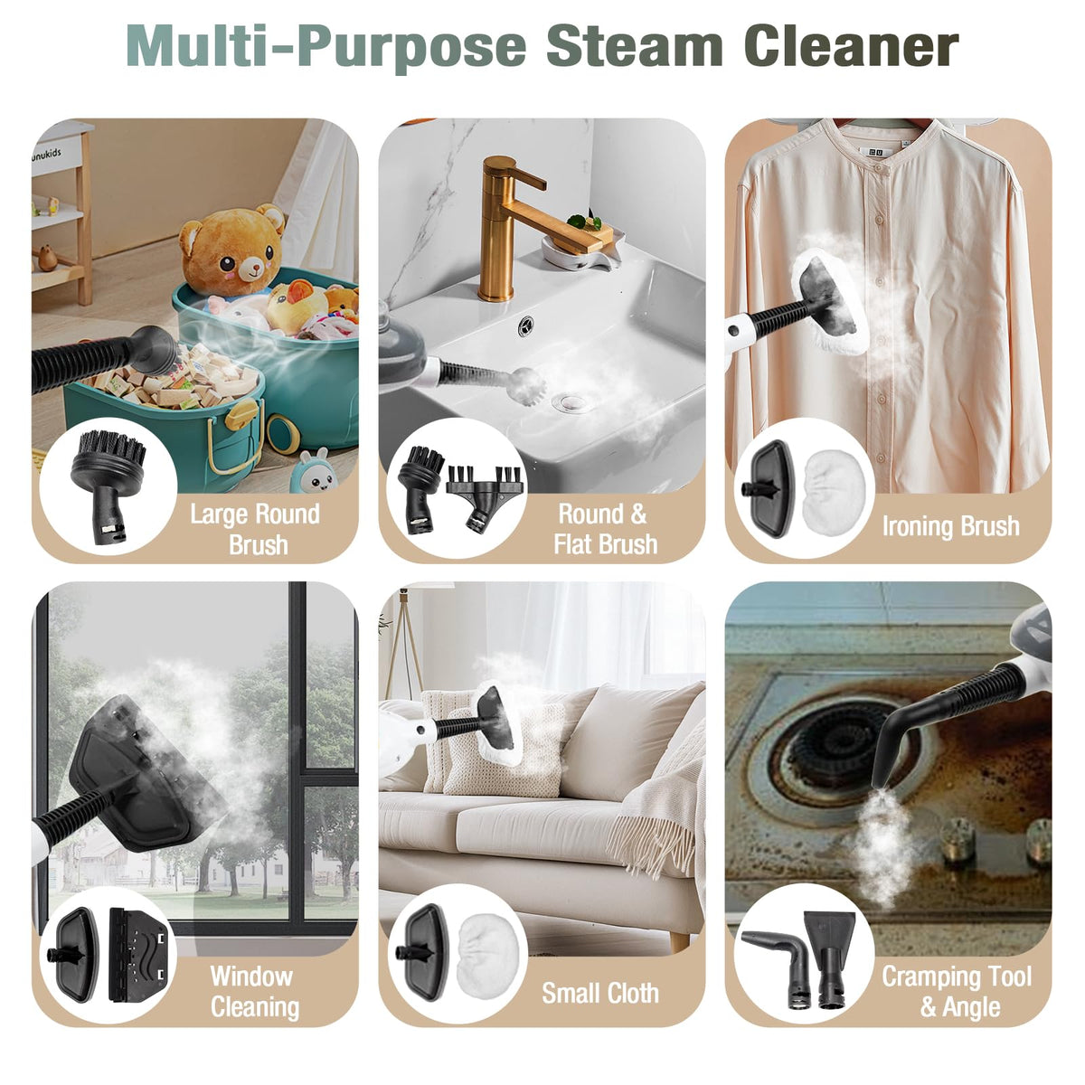 11-in-1 Steam Mop Handheld Steam Cleaner I217914