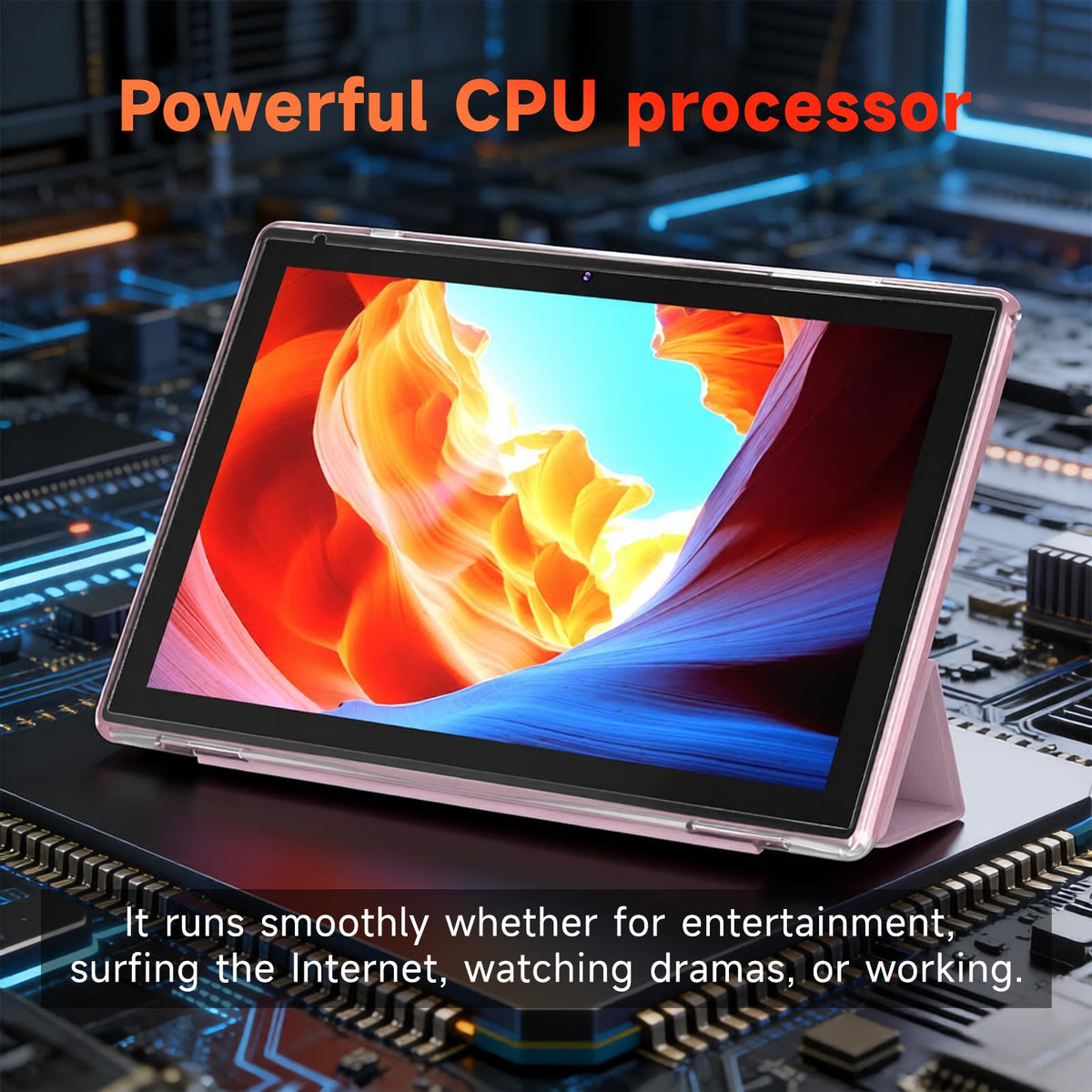 10 Inch Android Tablet, 8GB RAM 32GB Storage, HD IPS Display, 6000mAh Battery, with Case & Stylus Pen L91431