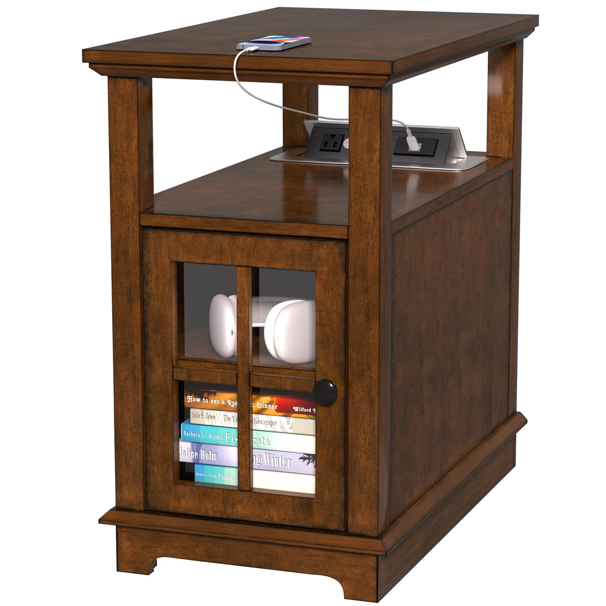 End Table with Charging Station and Storage T9162