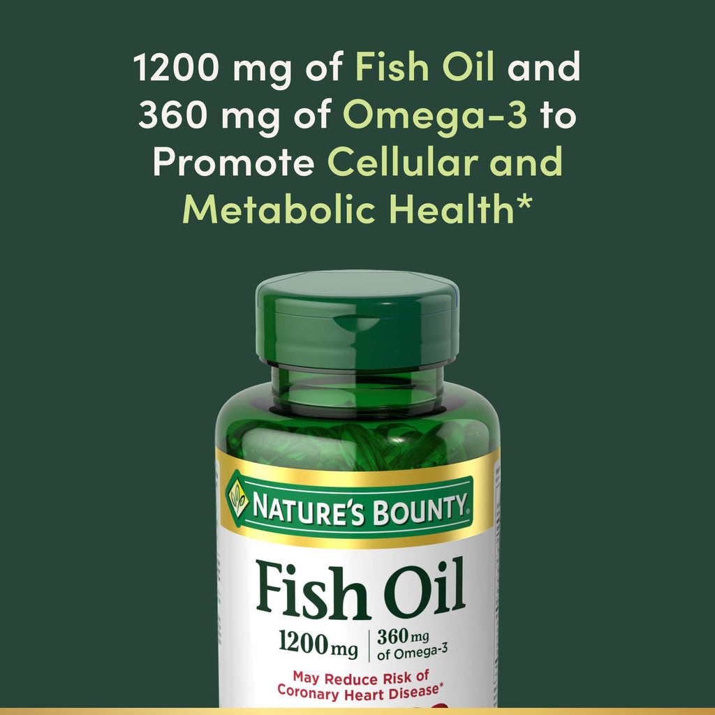 Fish Oil Omega 3 Supplements 1200mg 60 Softgels W983873