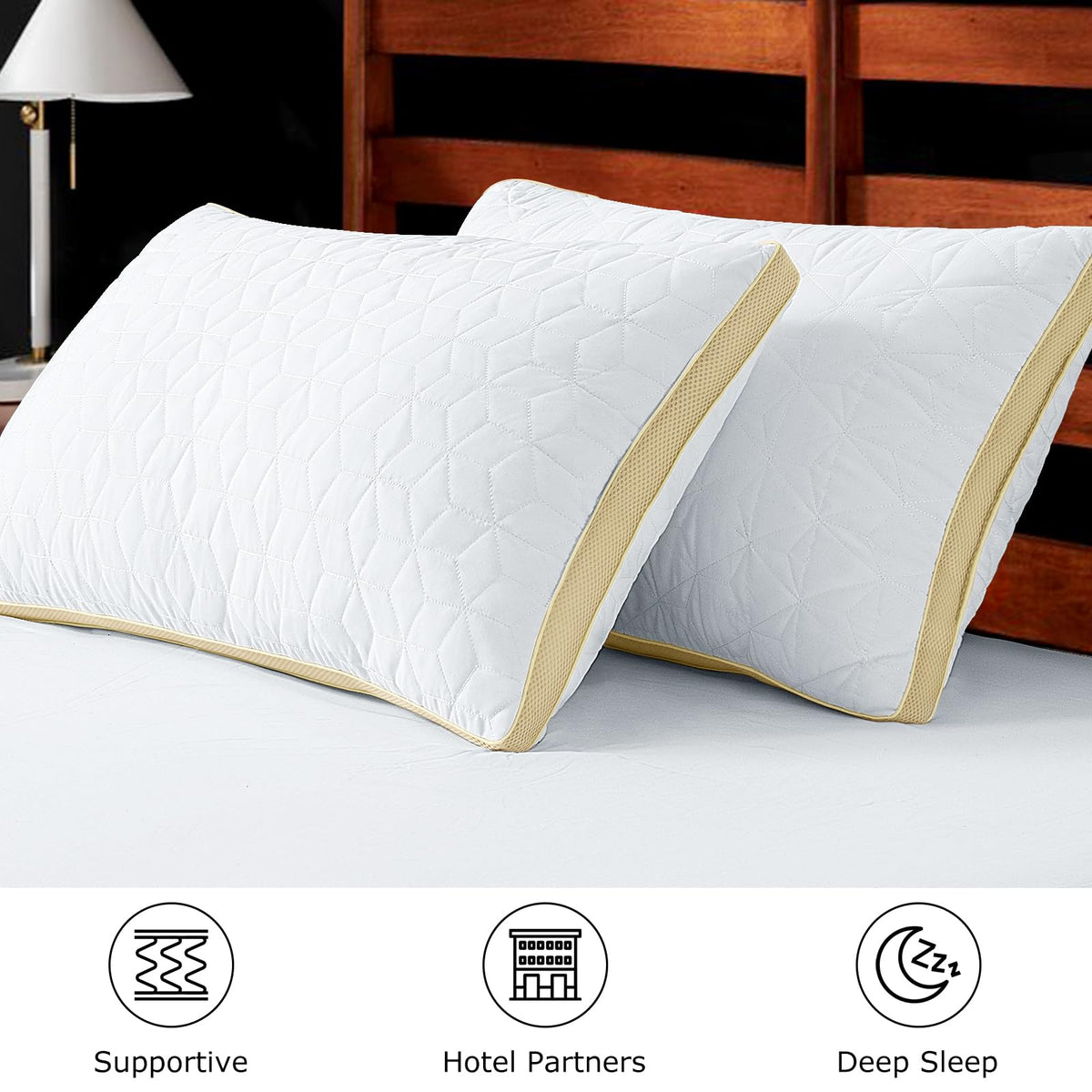 King Size Cooling Down Alternative Pillows Set of 2 Z7778