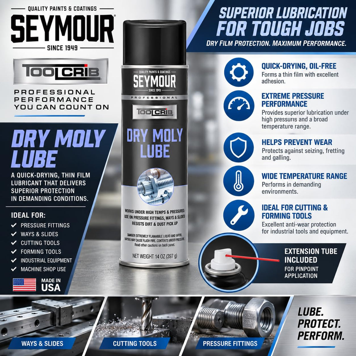 14 oz 6-Pack Dry Moly Lube R931