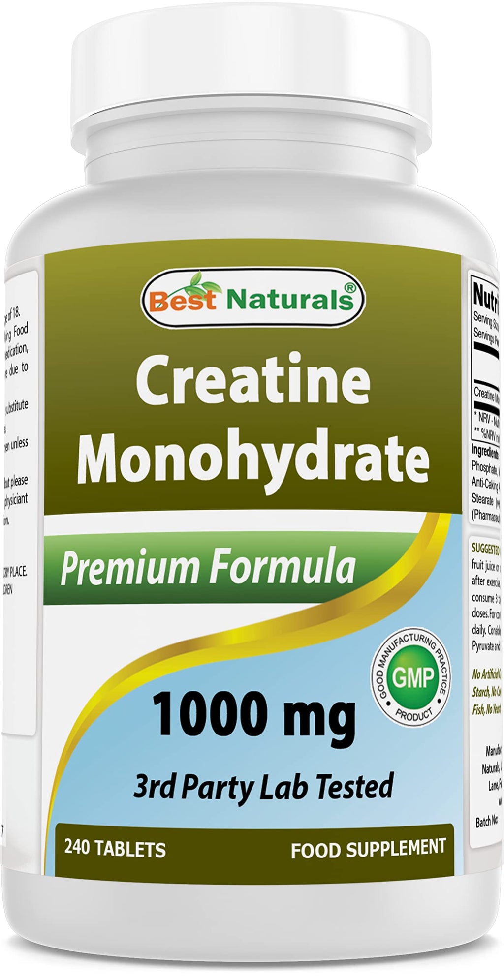 Creatine Monohydrate 1000 mg 240 Tablets S71707