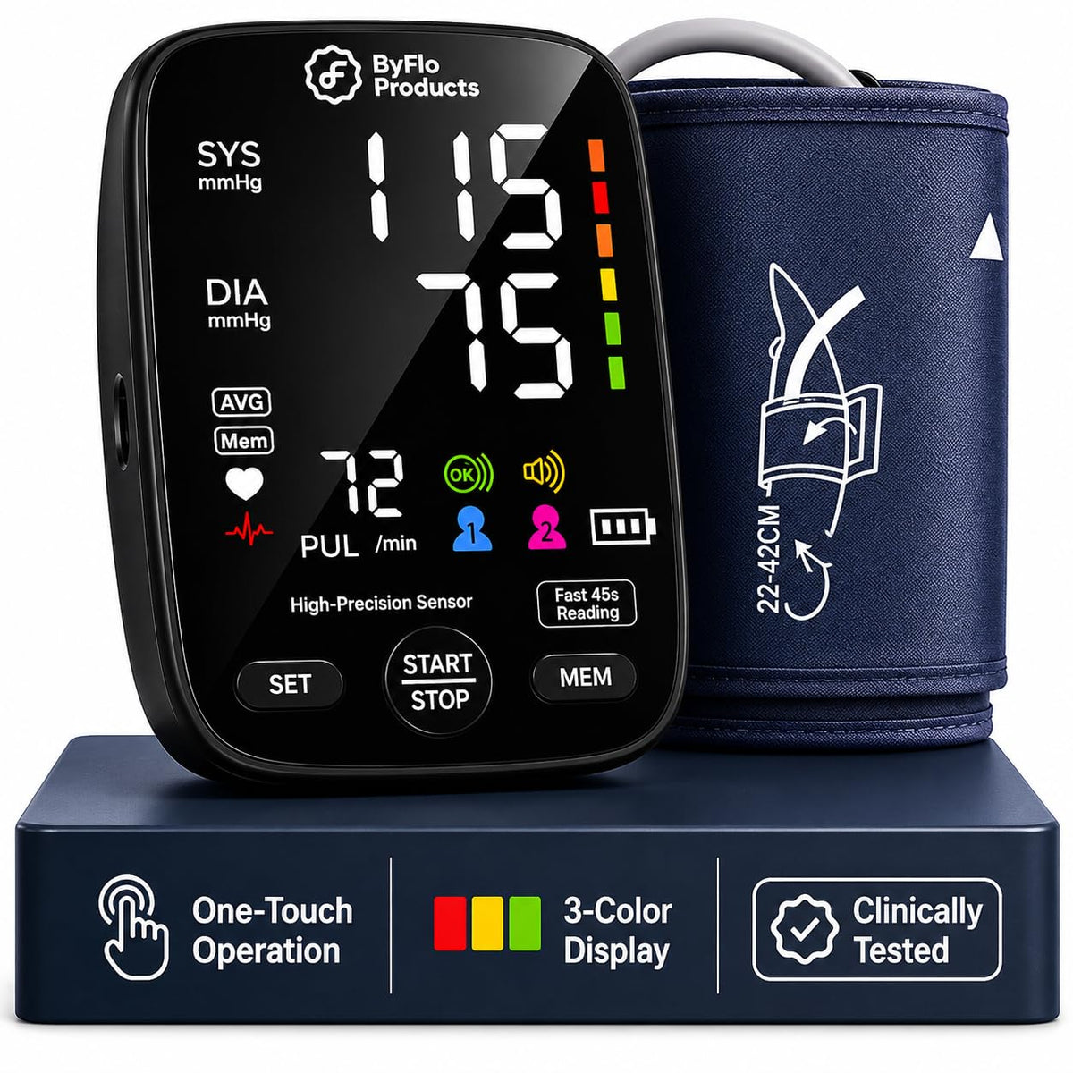 Blood Pressure Monitor Arm Cuff USB-C O680
