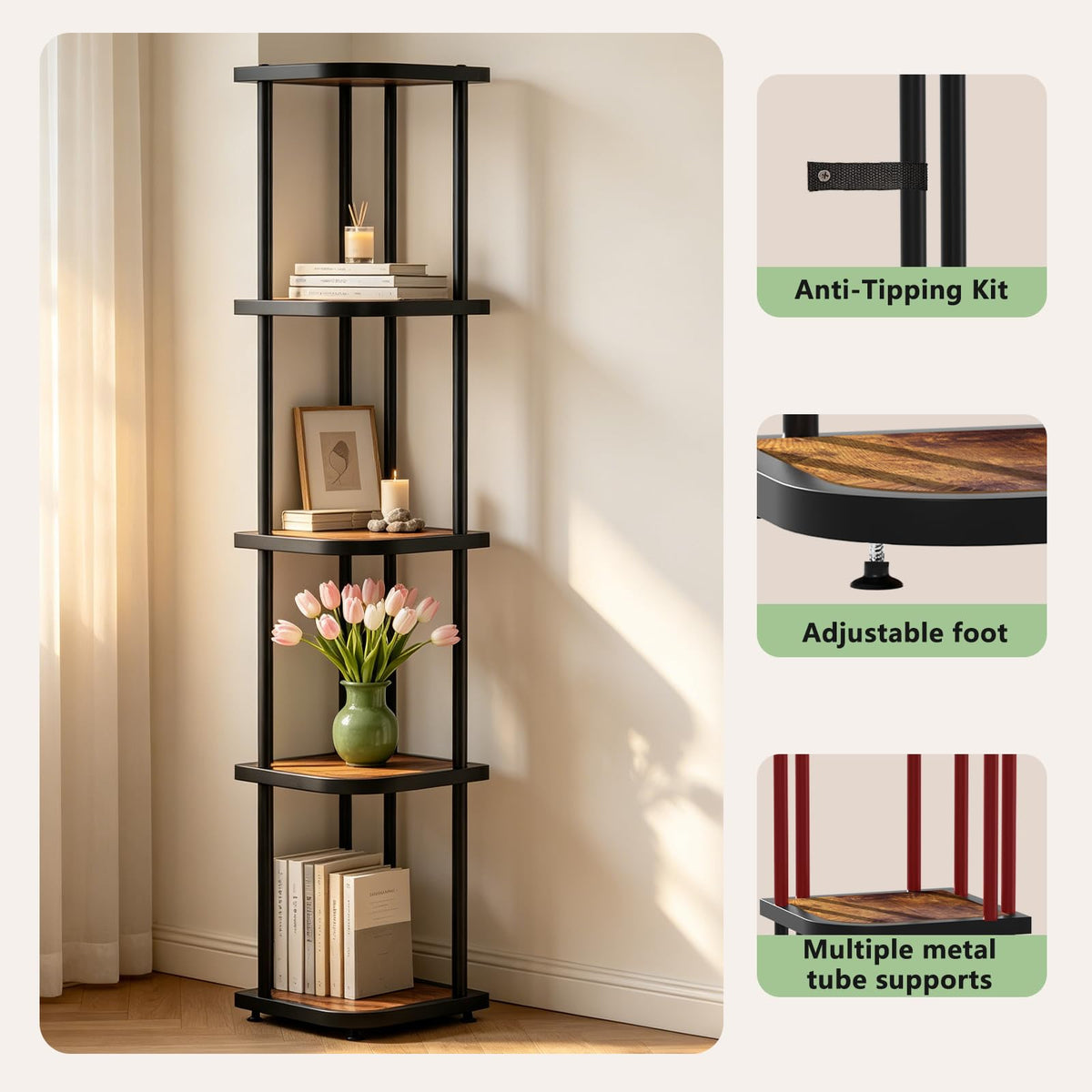 5 Tier Corner Shelf G34895