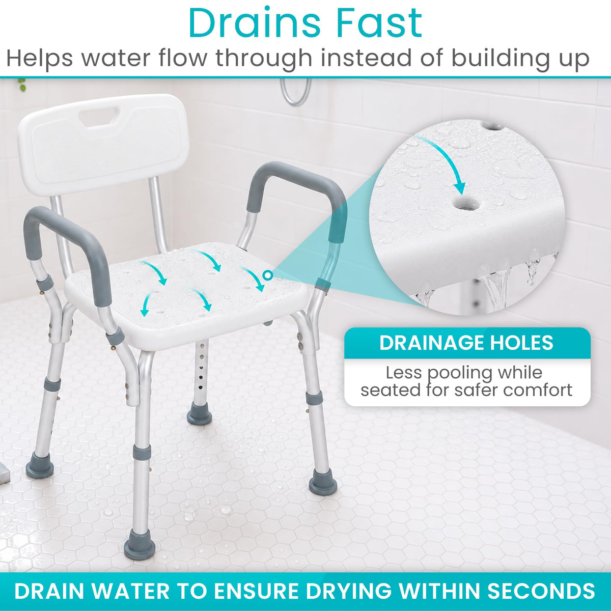 Shower Chair with Arms & Back G923961