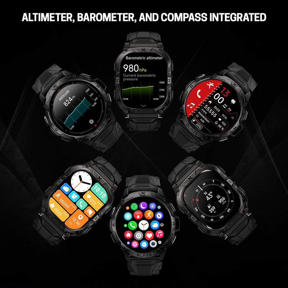 Rugged Smart Watch with GPS V72540