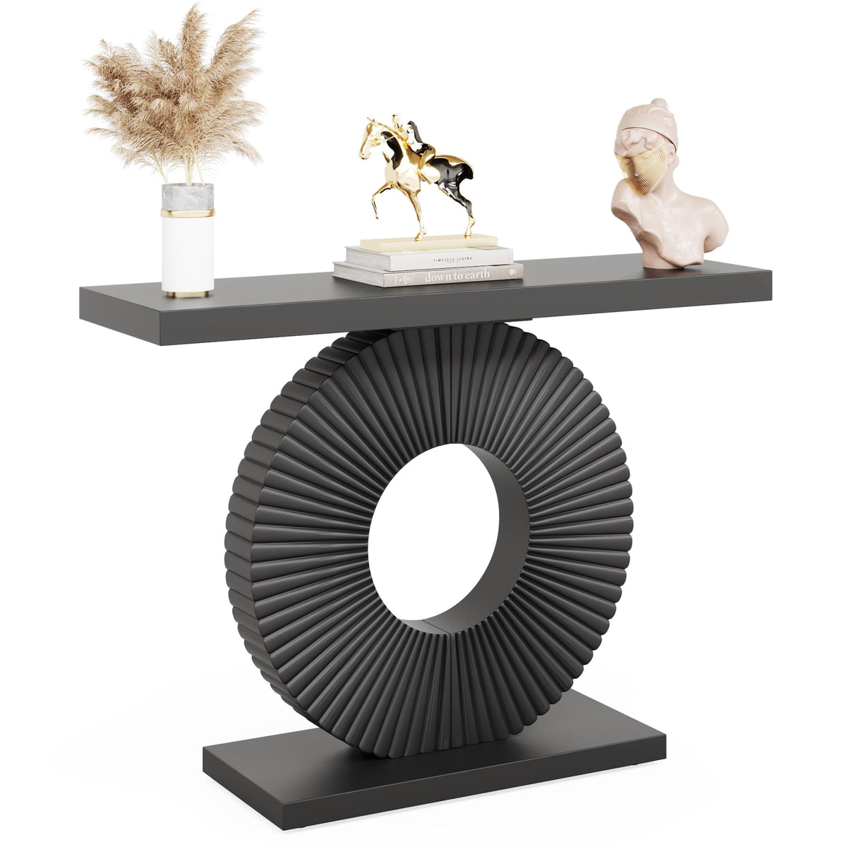 Black 40 inch Wood Console Table I5181