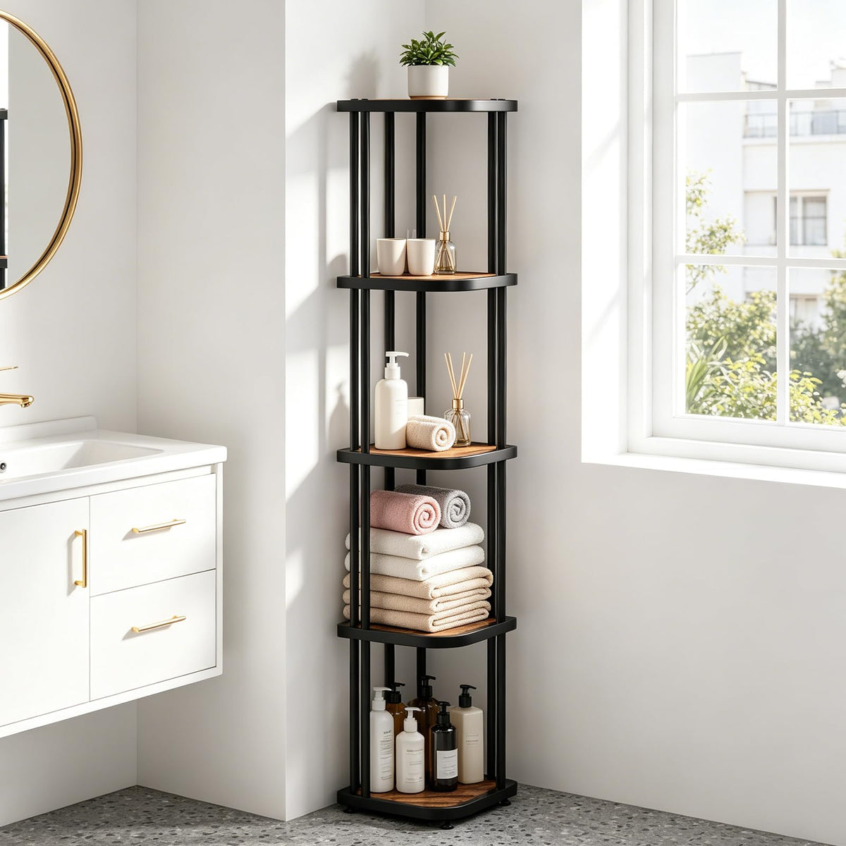 5 Tier Corner Shelf G34895