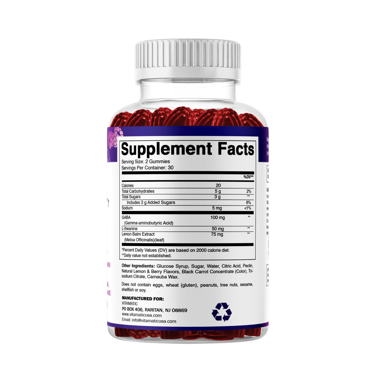 Lemon & Mixed Berry Flavor 60 Gummies Vegan Non-GMO Gluten-Free B6335
