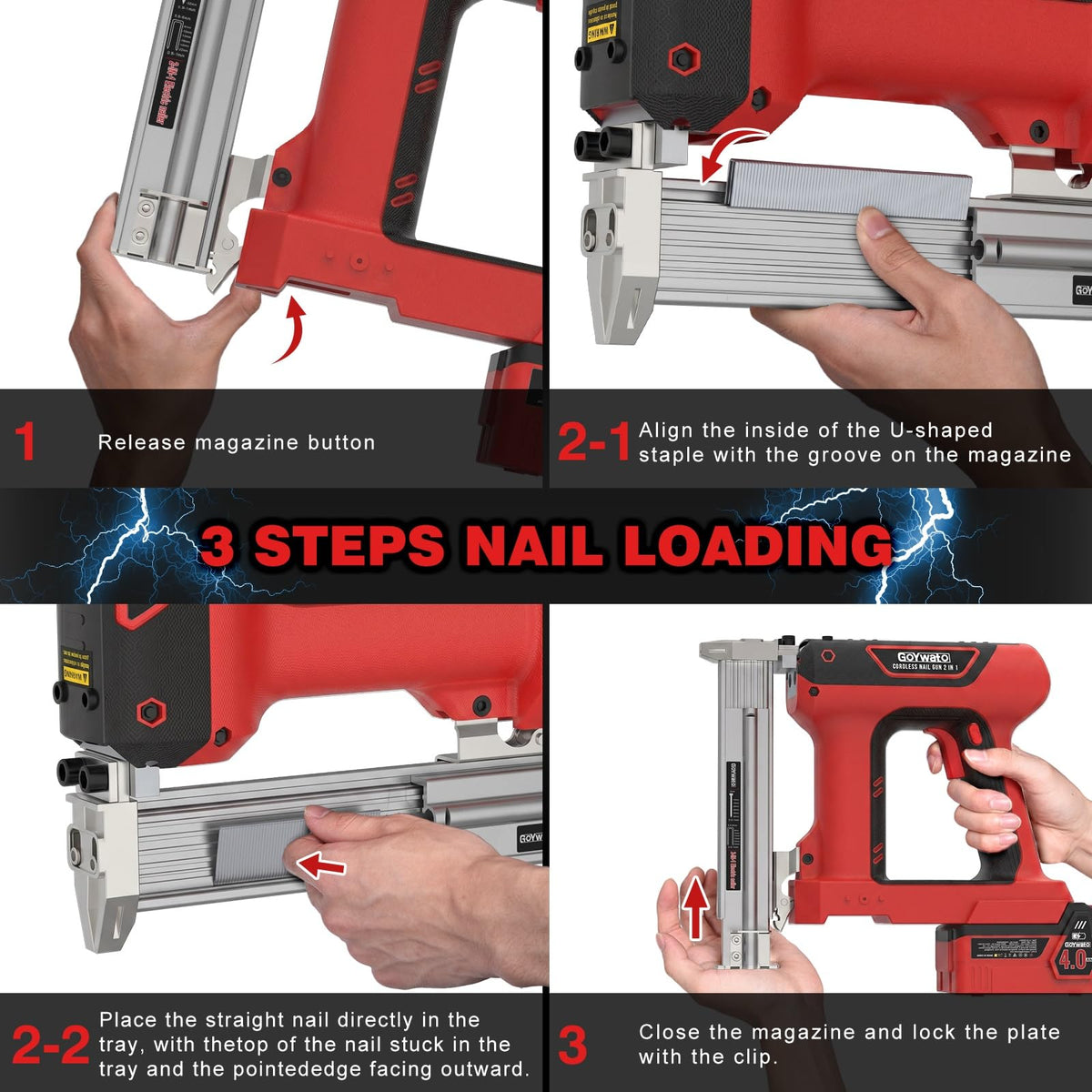 18GA Cordless Stapler Gun A754