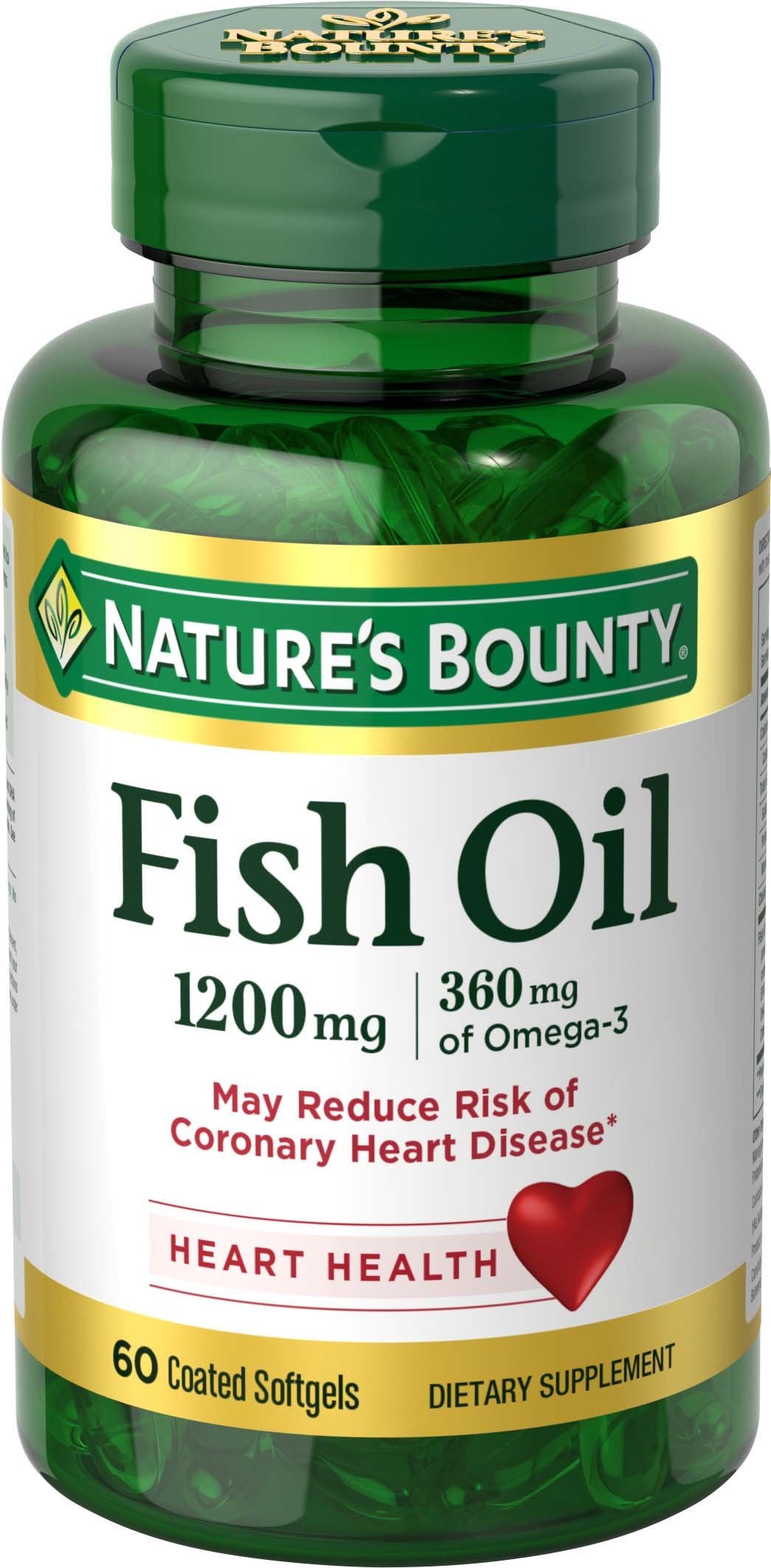 Fish Oil Omega 3 Supplements 1200mg 60 Softgels W983873