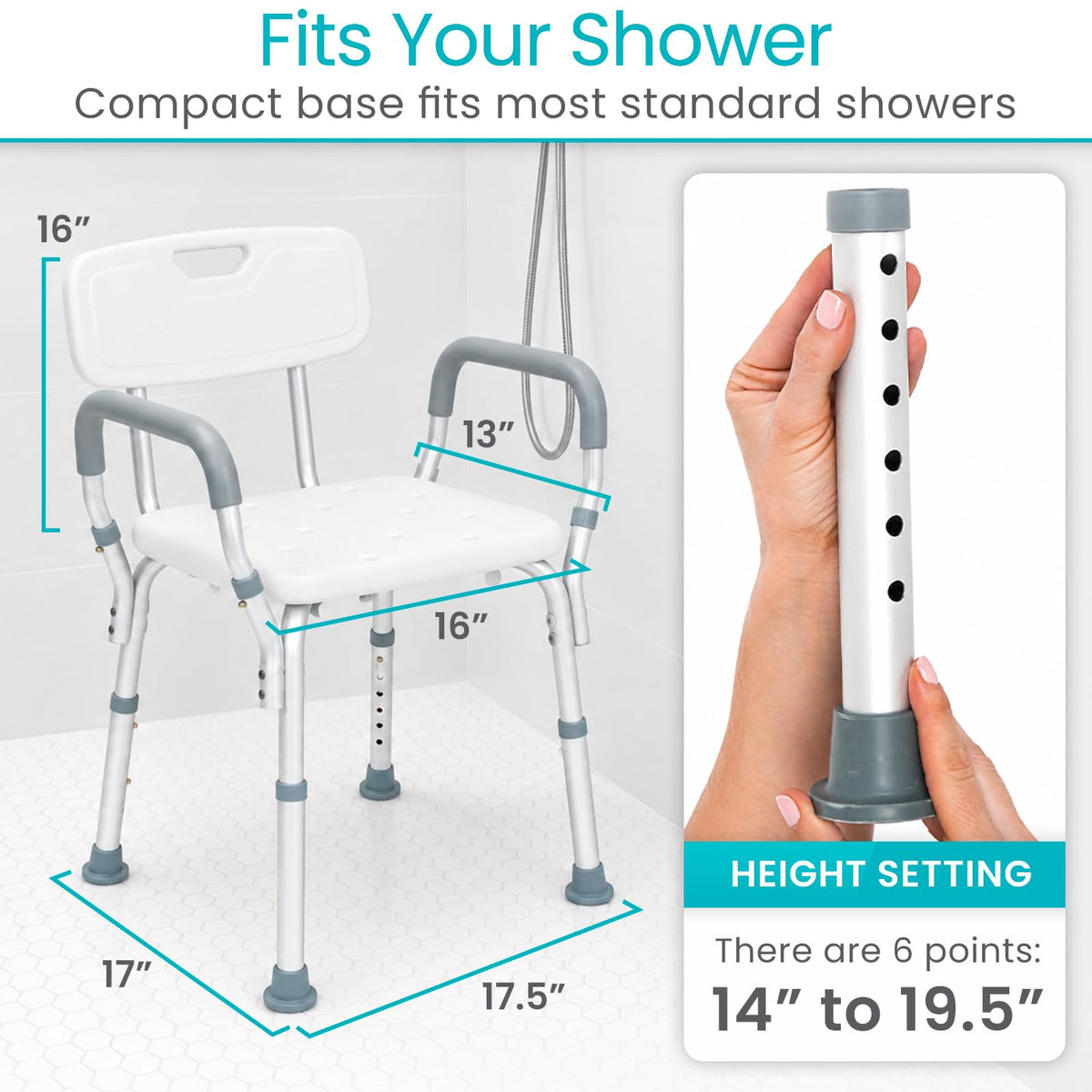 Shower Chair with Arms & Back G923961