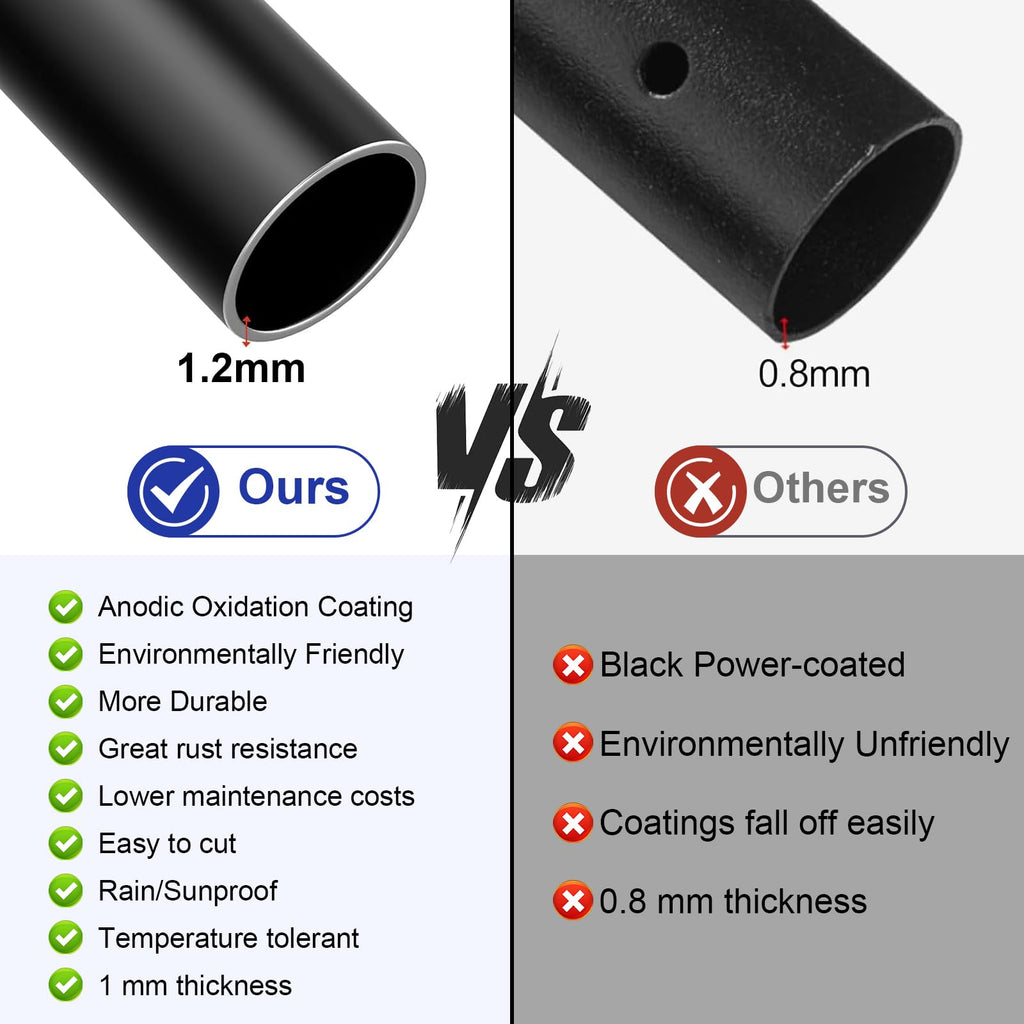 100 Pack 26" Round Black Aluminum Deck Balusters Z15978
