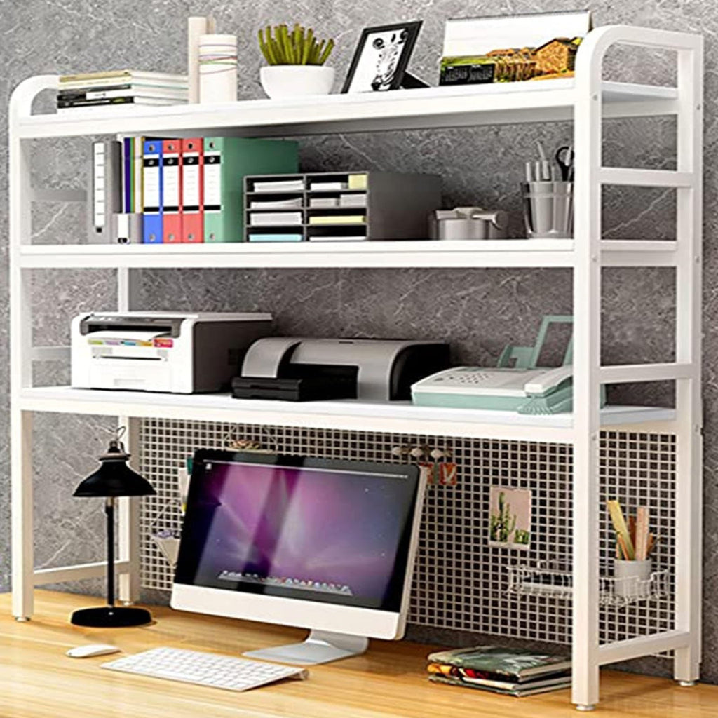 Adjustable Wood Metal Desktop Bookshelf Y371133