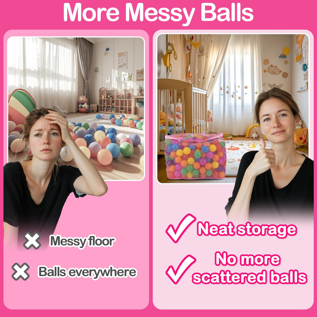 2 PCS Mesh Storage Bags with Zipper C140007