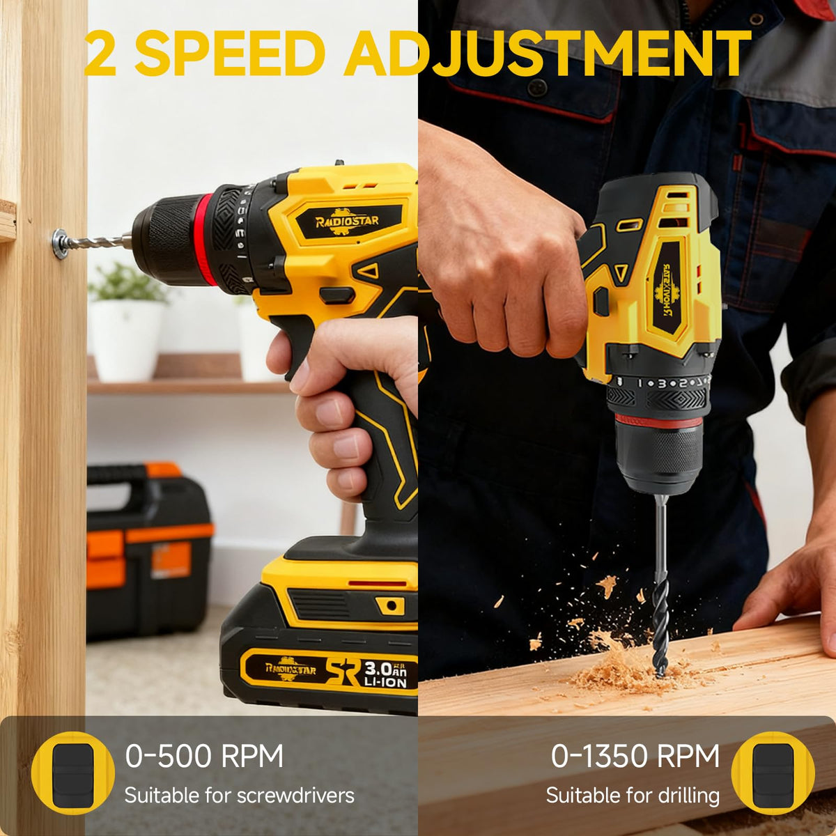 Cordless 20V Power Drill 3/8-Inch Keyless Chuck I21670