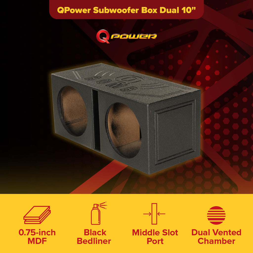Dual 10 Inch Vented Port Subwoofer Box S8111