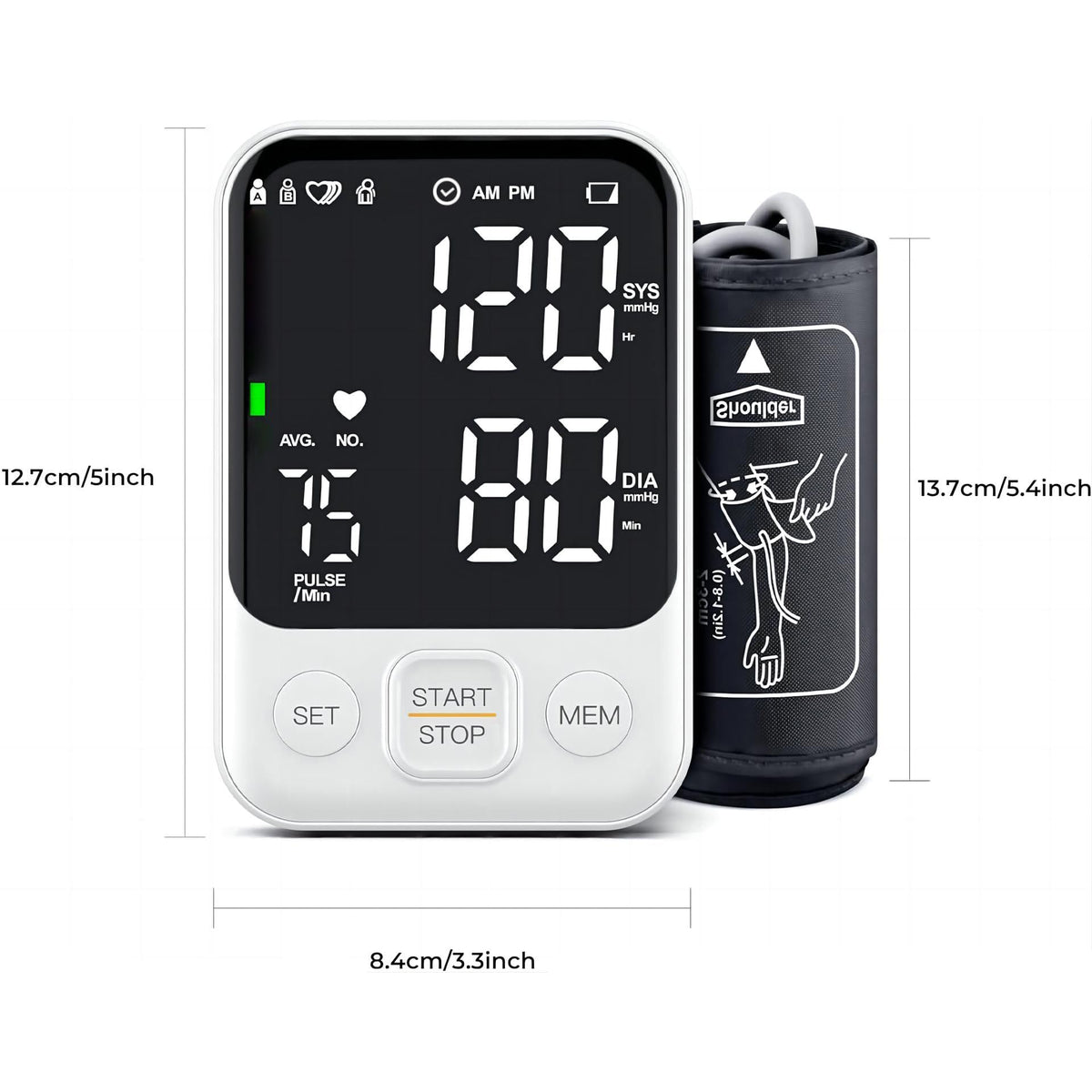 FDA Cleared Upper Arm Blood Pressure Monitor B159120