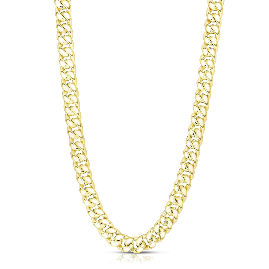 14k Yellow Gold Cuban Link Chain Necklace W772