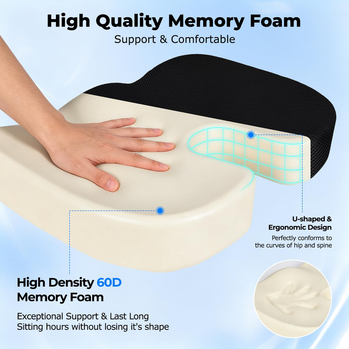 Breathable Mesh 18x14x3 inches Stadium Seat Cushions M63303
