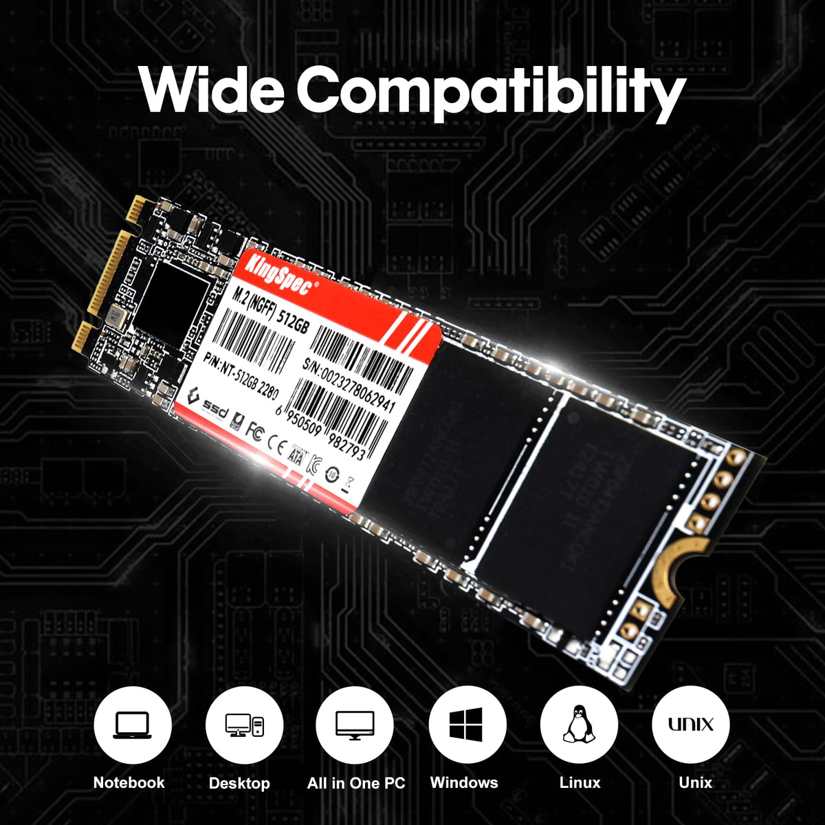 512GB M.2 SATA III 2280 SSD T849636