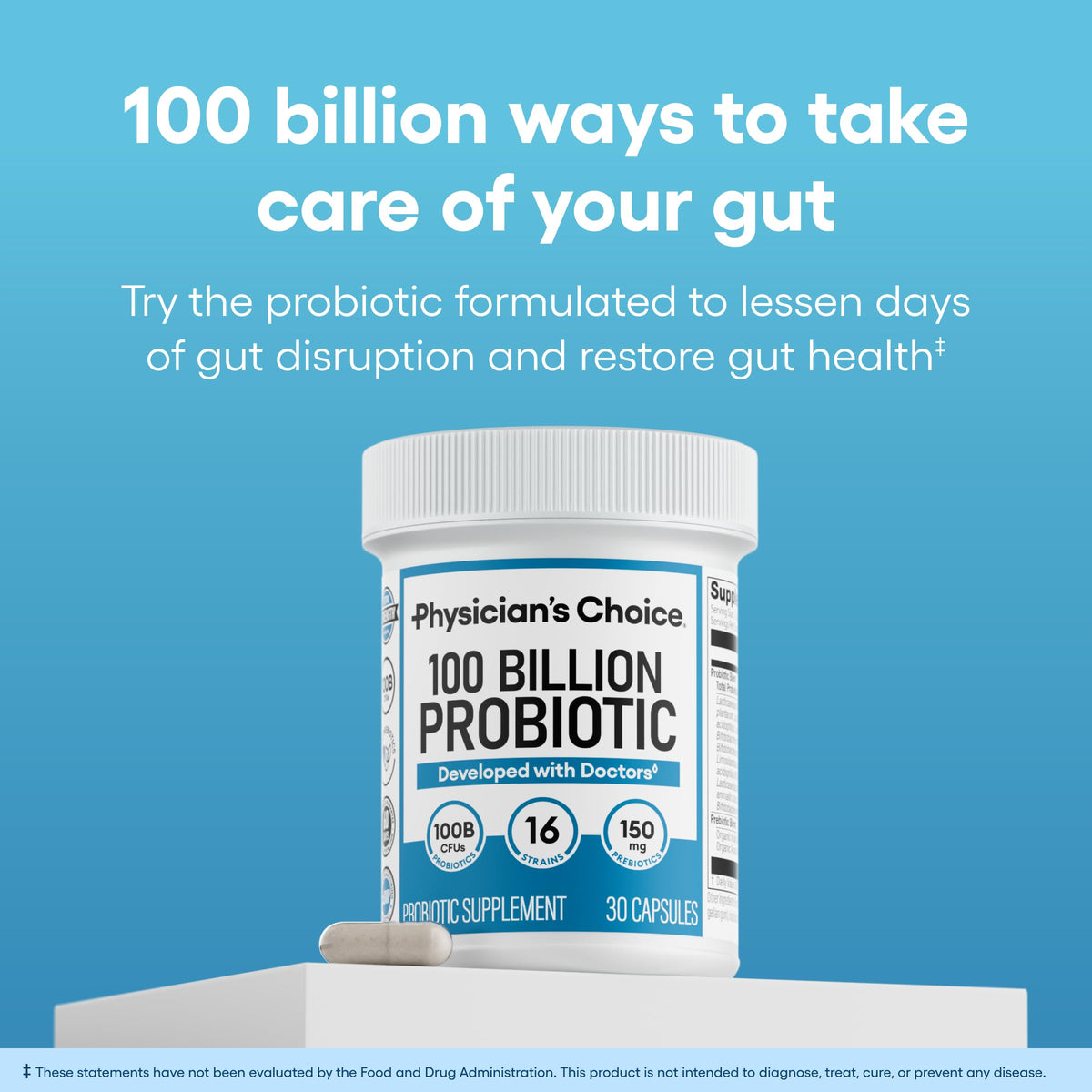 100 Billion 16 Strains Probiotic with Prebiotics E2292