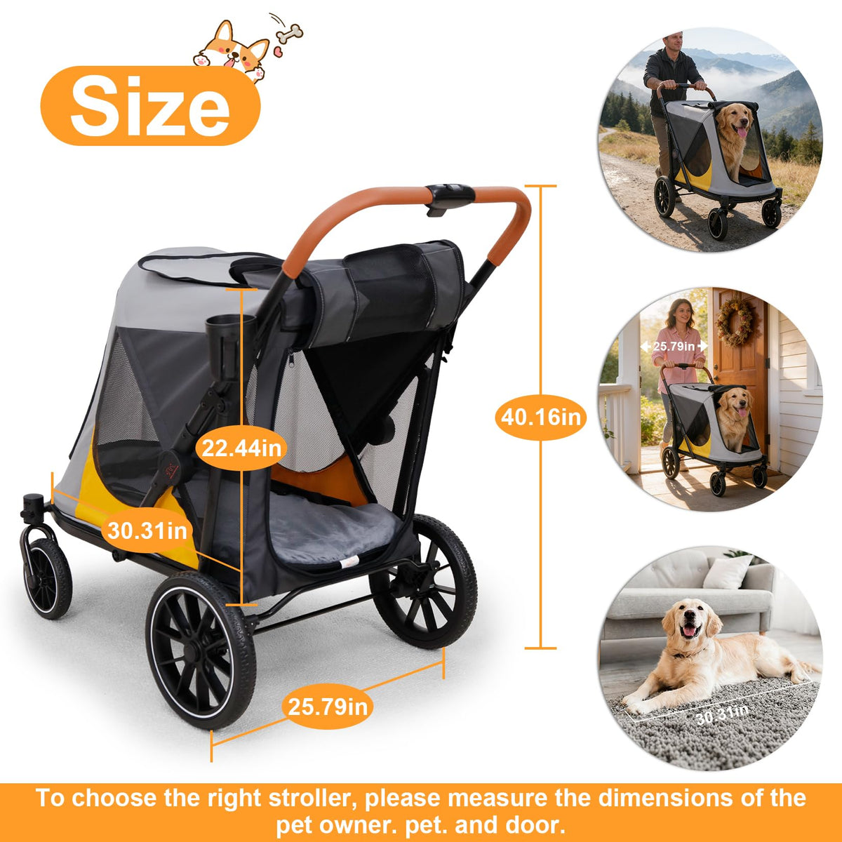 Large Dog Stroller with Dual Entry X20283