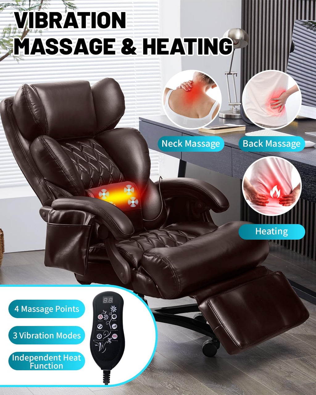 Massage Office Chair with Foot Rest A61138